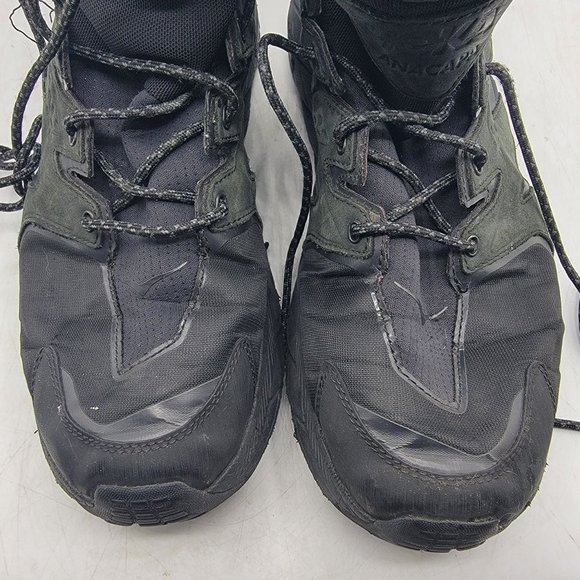 Hoka Anacapa Mid GTX Mens 11 Black Athletic Hiking Boots Vibram Soles 1122018